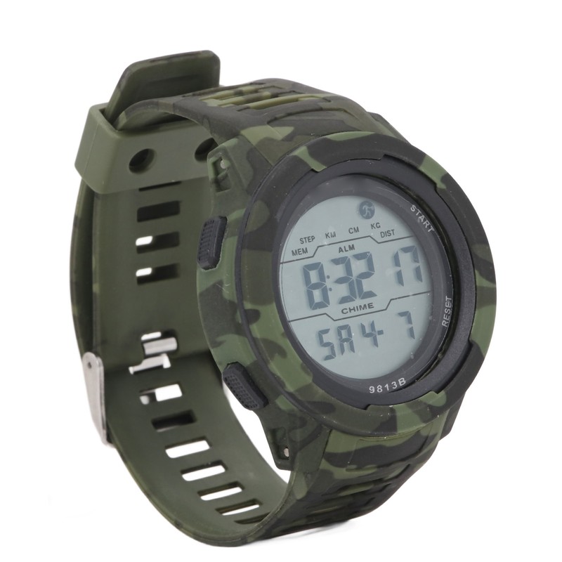 Men Digital Sports Watch 50m Waterproof Watch with LED Backlight