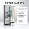 Silver Hair Dye, Metallic Silver Gray Hair Color for Bleached