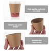 BESTOYARD 100pcs Hot Cup Sleeves Kraft Paper Coffee Sleeves Hot