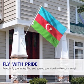 Anley Fly Breeze 3x5 Feet Azerbaijan Flag - Vivid Color and Fade Proof - Canvas Header and Double Stitched - Republic of Azerbaijan Flags Polyester with Brass Grommets 3 X 5 FT