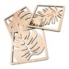 CHIC&CHARM Set of 8 Wooden Leaf Shaped Coasters - Perfect