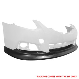 IKON MOTORSPORTS Front Bumper Lip, Compatible with 2010-2013 Nissan Altima Coupe 2-Door, V Style Unpainted Black PU Air Dam Chin Spoiler Protector Splitter 1PC