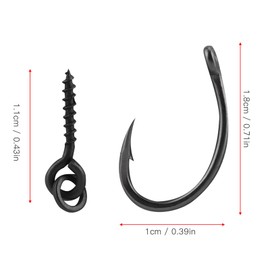 Ronnie Rig Hook Bait Stopper Bait Screws Terminal Tackle Pack of 30
