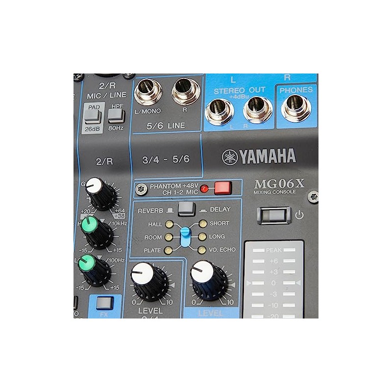 YAMAHA MG06X 6-Input Compact Stereo Mixer with Effects