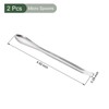YOKIVE 2pcs Micro Spoon Scoop Single Head Sample Lab Silver-Tone