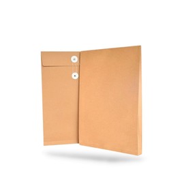 Regipro b Extra Thick Kraft Paper, A4 Size, Envelope with String 8.8 oz (250 g), For Document Storage, Resume, Gusseted (10)