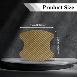 QZTYTY 4PCS Car Door Handle Cup Scratch Protector, Car Door Handle Sticker, Scratch Auto Door Protective Film, Car Accessories Car Door Handle Protective Films Universal for Cars (Gold, 4PCS)