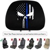 GODTERA 2 Pack Headrest Covers for American Skull Flag, Seat