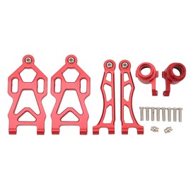 RC Car Front Upper Lower Suspension Arms Front Upper Lower Swing Arm with Steering Cups for SCY 1/16 16101PRO 16102 RC Cars Red