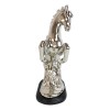 Modern Chic Silver Plated Ceramic Endor Rearing Prancing Equine Horse