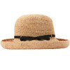 Claire2 UK-H141 Women's Raffia Hat, Ribbon, Raffia Hat, Capellin, UV