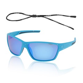 X AUTOHAUX 1 Set Motorcycle Riding Goggles Anti-glare Tri-Acetyl Cellulos PC UV400 Cycling Sunglasses Blue Lens Blue Black Frame