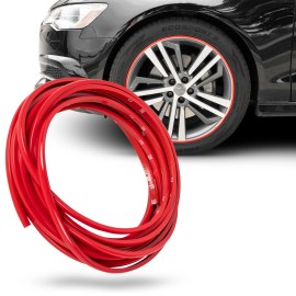 Trueline Automotive Rim Guards Red Alloy Armor Wheel Rim Curb Scratch Protection For Toyota Models