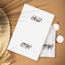 HUGANE Horse Kitchen Towels Dish Towels,Western Decor Farmhouse Home Gifts for Horse Lovers,Decorative Western Kitchen Supplies Gifts for Horse Lovers,16x24 inch