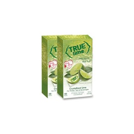 True Lime True Citrus Crystallized Lime for Water, Teas & Recipes - 100% Natural Ingredients - 100 Count 2-Pack Lime