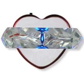BANBERRY DESIGNS I Love You to The Moon and Back LED Crystal Heart Lighted Light Up Heart on a Red Heart Base Color Changing Light
