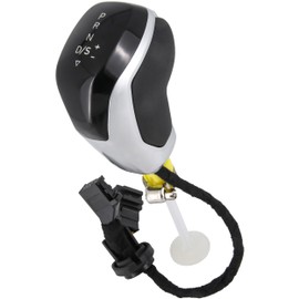 Recambo Gear Knob LED Automatic Suitable for VW Tiguan II from 2017, Plug & Play, Car Gear Lever Selector Lever, Black / Silver