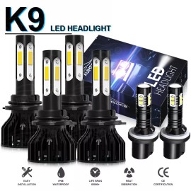 AUIMSOCO For Chevy Trailblazer Utility 2002-2009 LED Headlight Hi-Low Fog Light Bulbs Kit