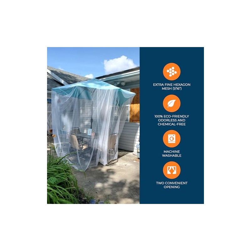 MEKKAPRO Mosquitero Ultra Grande con Funda, Cortina de Red Grande