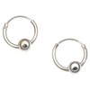 Touch Jewellery 925 Sterling Silver 10mm Hoop and Ball Hoop