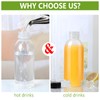 zmybcpack 12 Pack 16oz PP Heat-Resistant Plastic Juice Bottles with