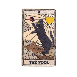 Uijokdef Uijokdef - 1 tarjeta de tarot para planchar o coser apliques bordados, emblema decorativo, colección de accesorios para manualidades (The Fool)