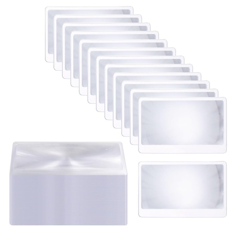 YOFAPA 100 Pieces Thin Fresnel Lens, Credit Card Size Pocket