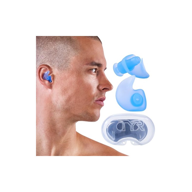 TYR Silicone Molded Ear Plugs, Blue