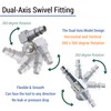I.Field Air Swivel Fitting 360 Degree Rotating Dual-Axis Quick Plug