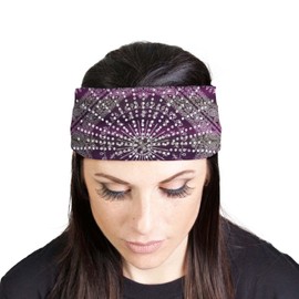 Milwaukee Leather | Bling Designed Wide Headbands-Headwraps for Women Biker Bandana - One Size