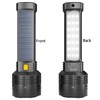 MVIOCS LED Flashlight Solar/Rechargeable, Powerful Flashlight Torch with 3 Modes,
