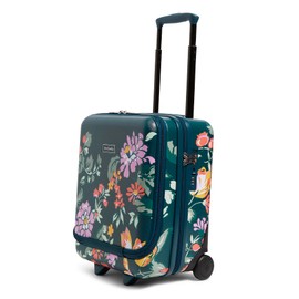 Vera Bradley women's Hardside Underseat Rolling Suitcase Luggage, Fresh-Cut Floral Green, One Size