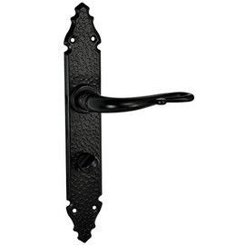 Hardware Store Door Fitting Handle Set Door Handle BB PZ WC Black Door Handle Wrought Iron (72 WC - Bathroom)