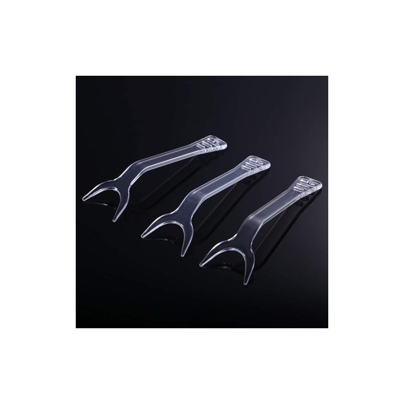 MIBICIRI 2Pcs Dental Photography Retractors,Clear Orthodontic Lip Retractor (Large)