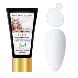 HYBA UNICORN Hybrid Gel Nail Polish, Single Tube (Crystal Moonlight)