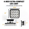 WINECO 2Pcs Rechargeable Flashing Lights for Vehicles, Super Magnetic Strobe