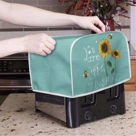 NETILGEN 2 Slice Toaster Dust Cover Bread Machine Oven Dustproof Cover Kitchen Bakeware Protector Dustproof Fingerprint Protection for Women Gift(11.4 x 7.9 x 7.5), You Are My Sunshine