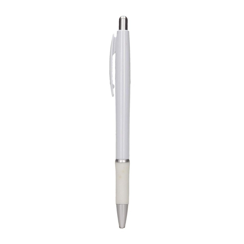 PM "Cross" Retractable Ballpoint Pen, 0.7 mm, White