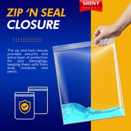 [ Pack of 25 ] Big Resealable 3.5 Gallon Large Freezer Bags for Moving, Packaging, Storage, Meal Prep, Food Storage, Brining, Closet Organization