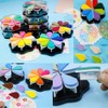 8 Color Craft Rainbow Finger Ink Pads Stamps, Small Rubber