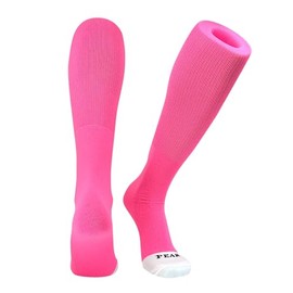 PEAR SOX Pearsox ID Tube Knee High Socks - Moisture Wicking Athletic Tube Socks with white ID Toe (Neon Pink, Adult)