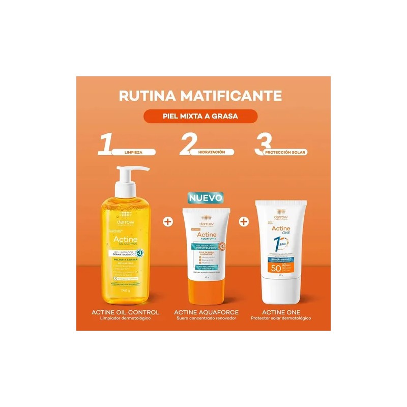 Gel Hidratante Darrow Actine Aquaforce para Piel Grasa y Mixta,