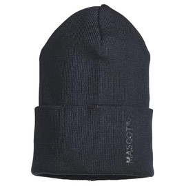 MASCOT Unisex Complete Knitted Beanie Hat, Black-Blue-010
