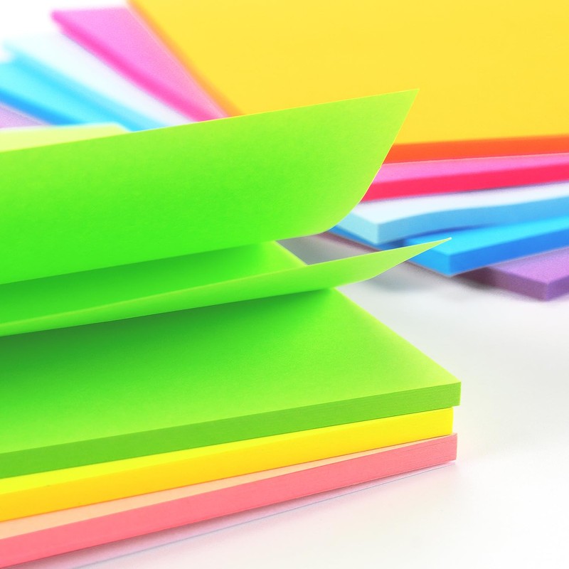 Sticky Notes 8x6 inch Bright Colors Self-Stick Pads 8 Pads/Pack