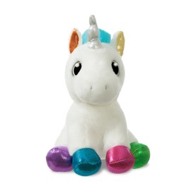 Aurora World 60955 Sparkle Tales Jewel Unicorn Plush Toy, White