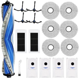 KiimSin KiimSin Zubeh?r Ersatzteil f1r Ecovacs Deebot X5 Omni, X5 Pro Staubsauger roboter, 1 Hauptb1rste + 6 Wischt1cher + 4 Staubbeutel + 2 Filter + 4 Seitenb1rsten