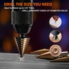 KENDO 5PCS Step Drill Bits with Automatic Center Punch -