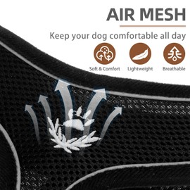 PUPTECK Soft Mesh Dog Harness and Leash Set Pet Puppy Cat Comfort Padded Vest No Pull Harnesses