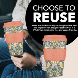 Ecoffee Cup Reusable Eco Friendly William Morris 400ml 814 037