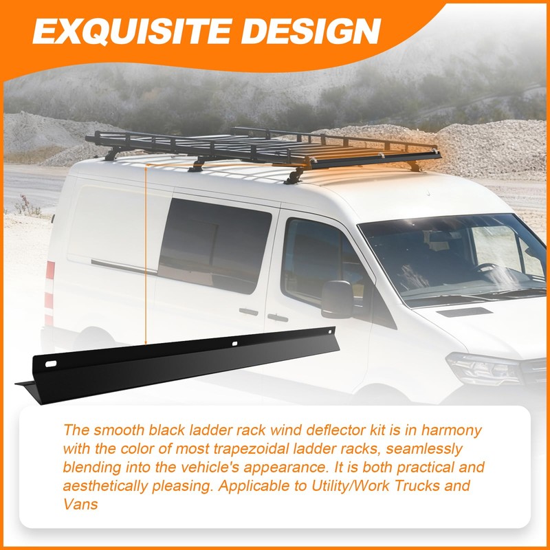 39.37 in Roof Rack Wind Deflector, Van Roof Rack Wind